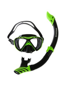 PRODIVE ADULT TWIN LENS PREM SILICONE MASK & SNORKEL SET