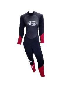 EXTREME LIMITS-STEAMER SUIT LADIES-BLACK/RED-SIZE# 10